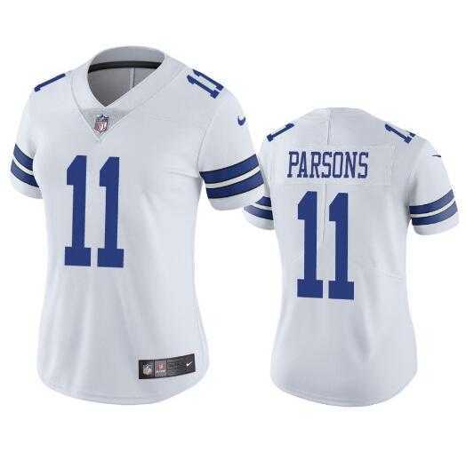 Womens Dallas Cowboys #11 micah parsons White 2021 Vapor Jersey